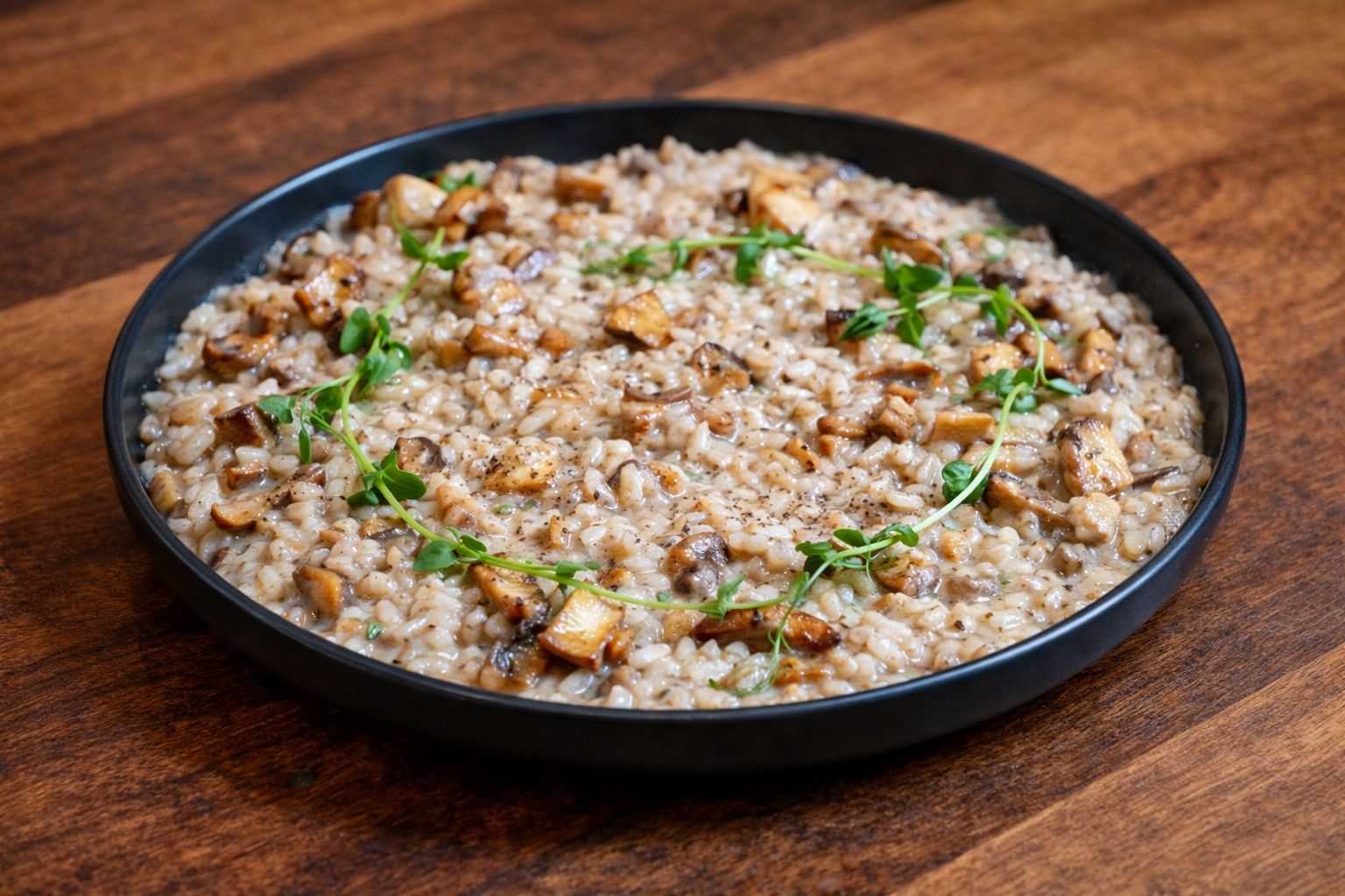 Creamy mushroom risotto from the menu of Resto Shop