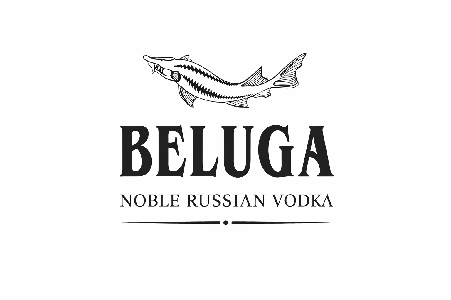 Beluga vidka from the menu of Resto Shop