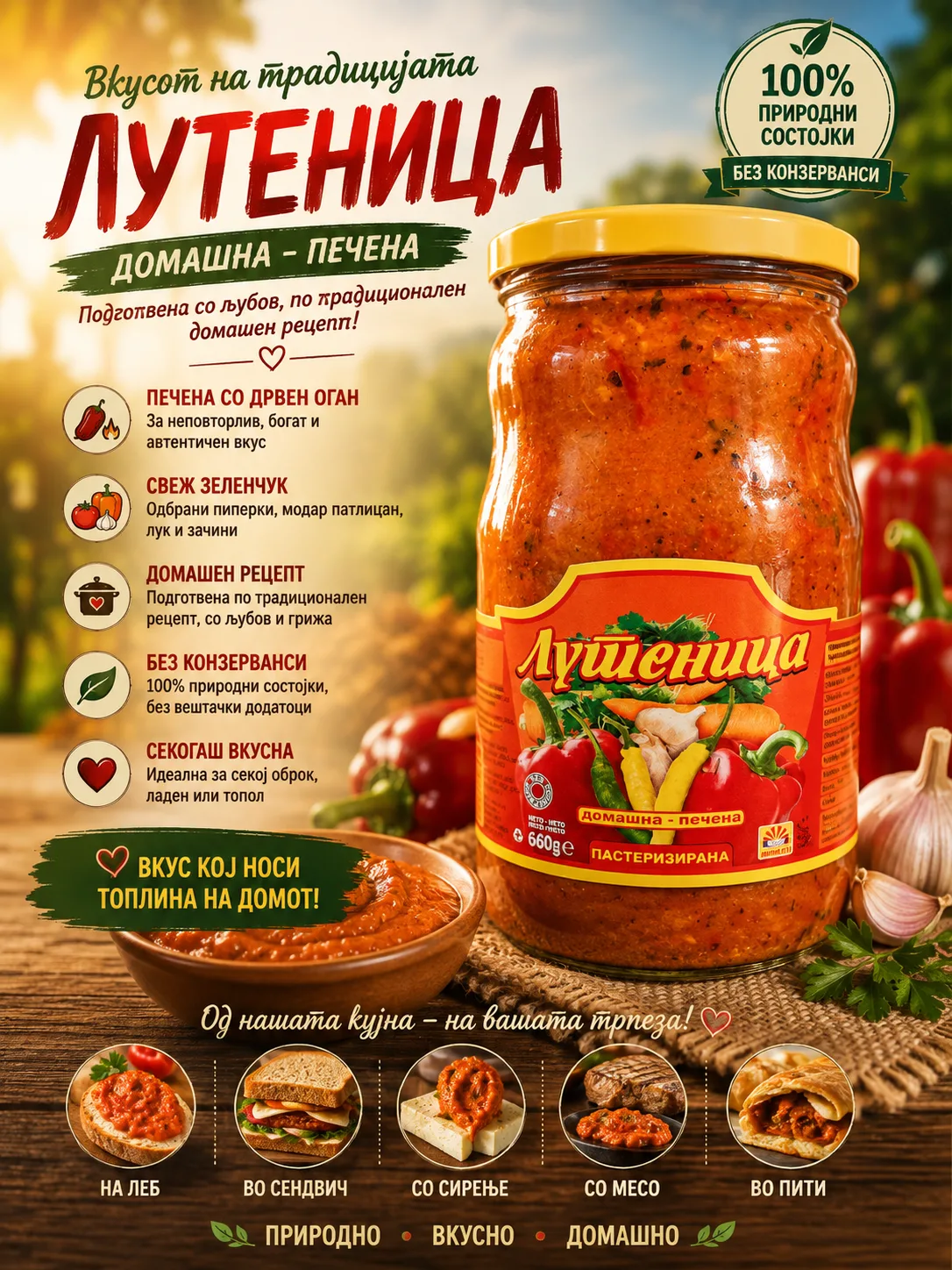 Македонска лютеница от менюто на Кухня Боянска