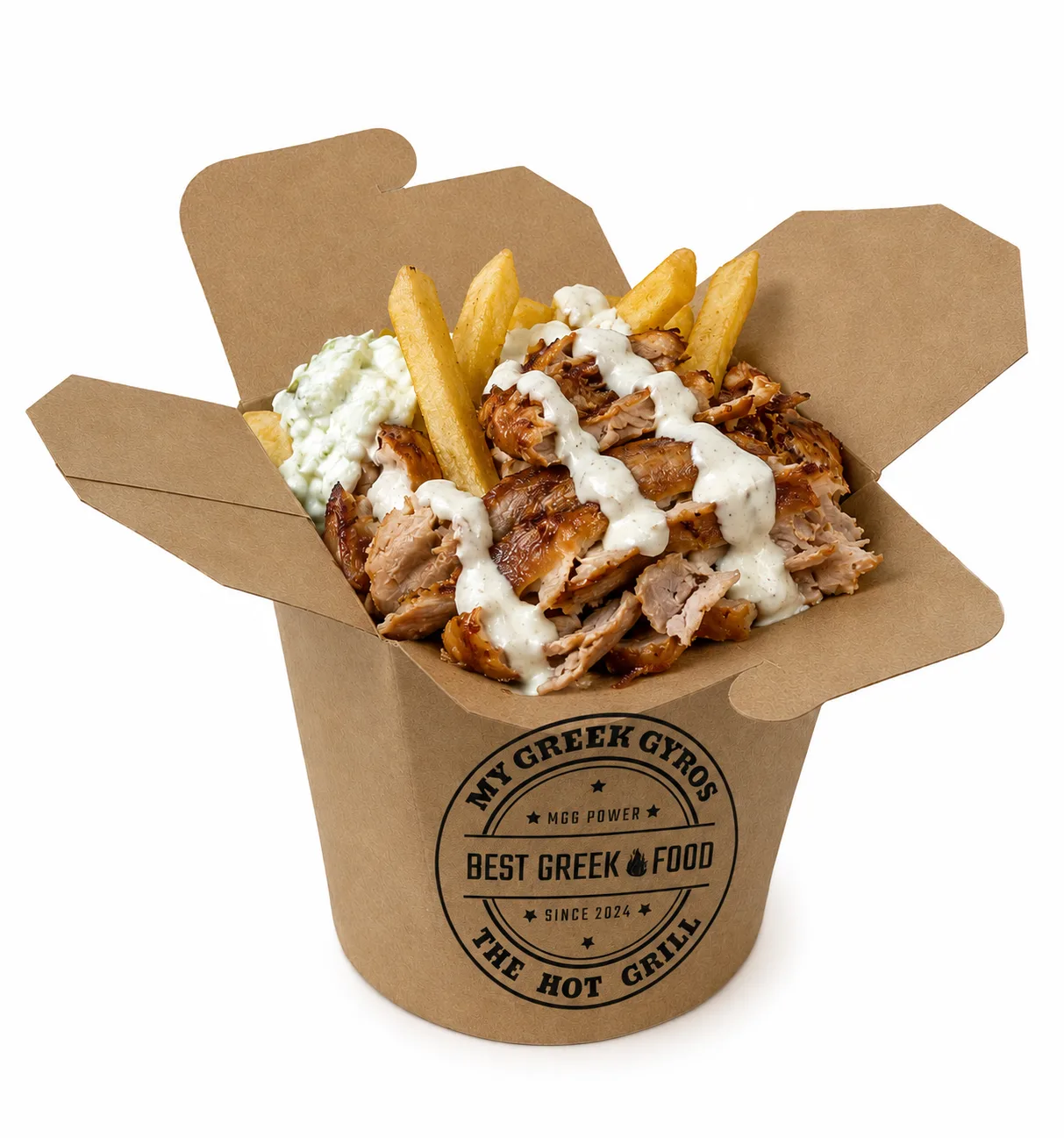 Гирос Бокс Свинско от менюто на My Greek Gyros