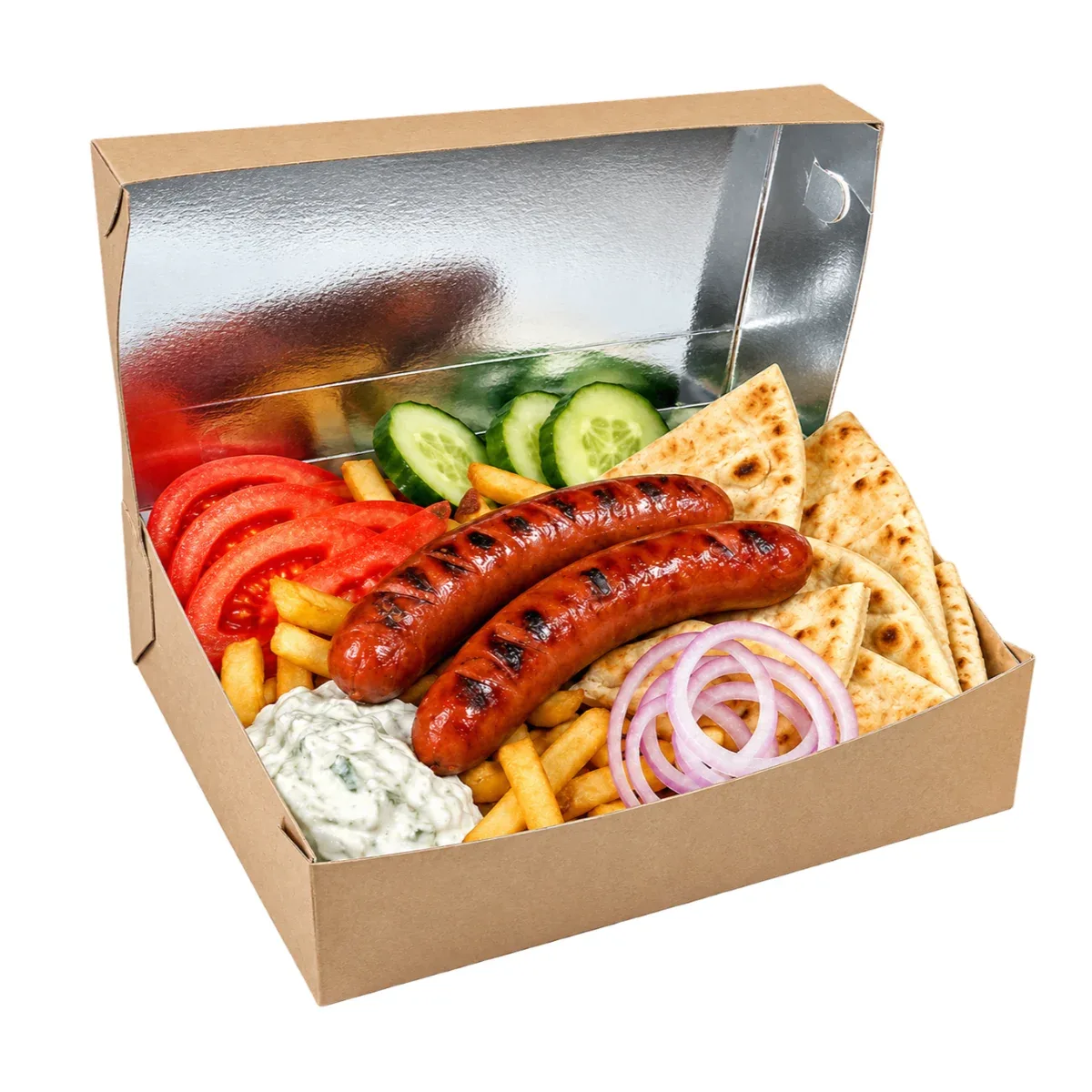 Порция луканико от менюто на My Greek Gyros