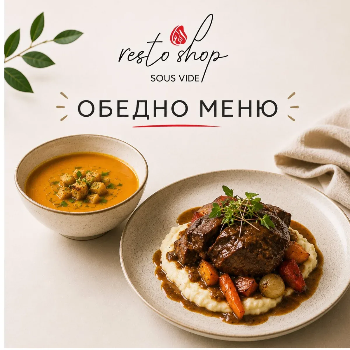Свинско месо със зеле от менюто на Resto Shop