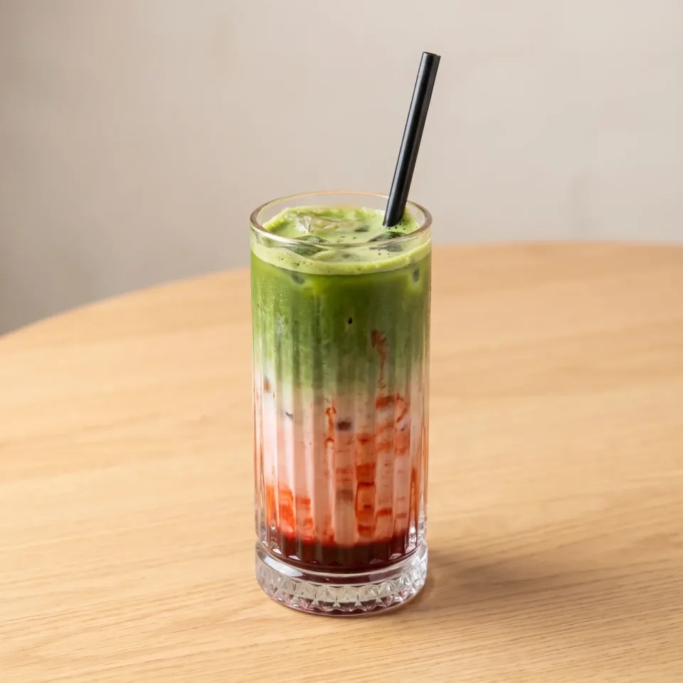 STRAWBERRY MATCHA LATTE 